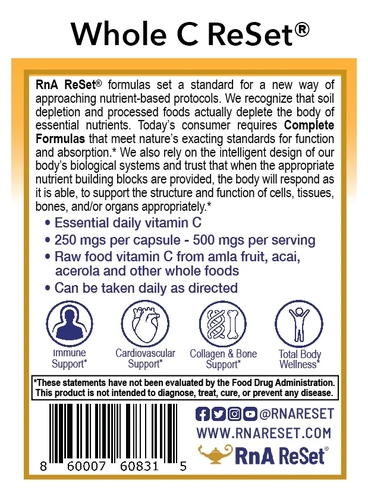 Whole C ReSet - Vitamin C - 60 Capsules